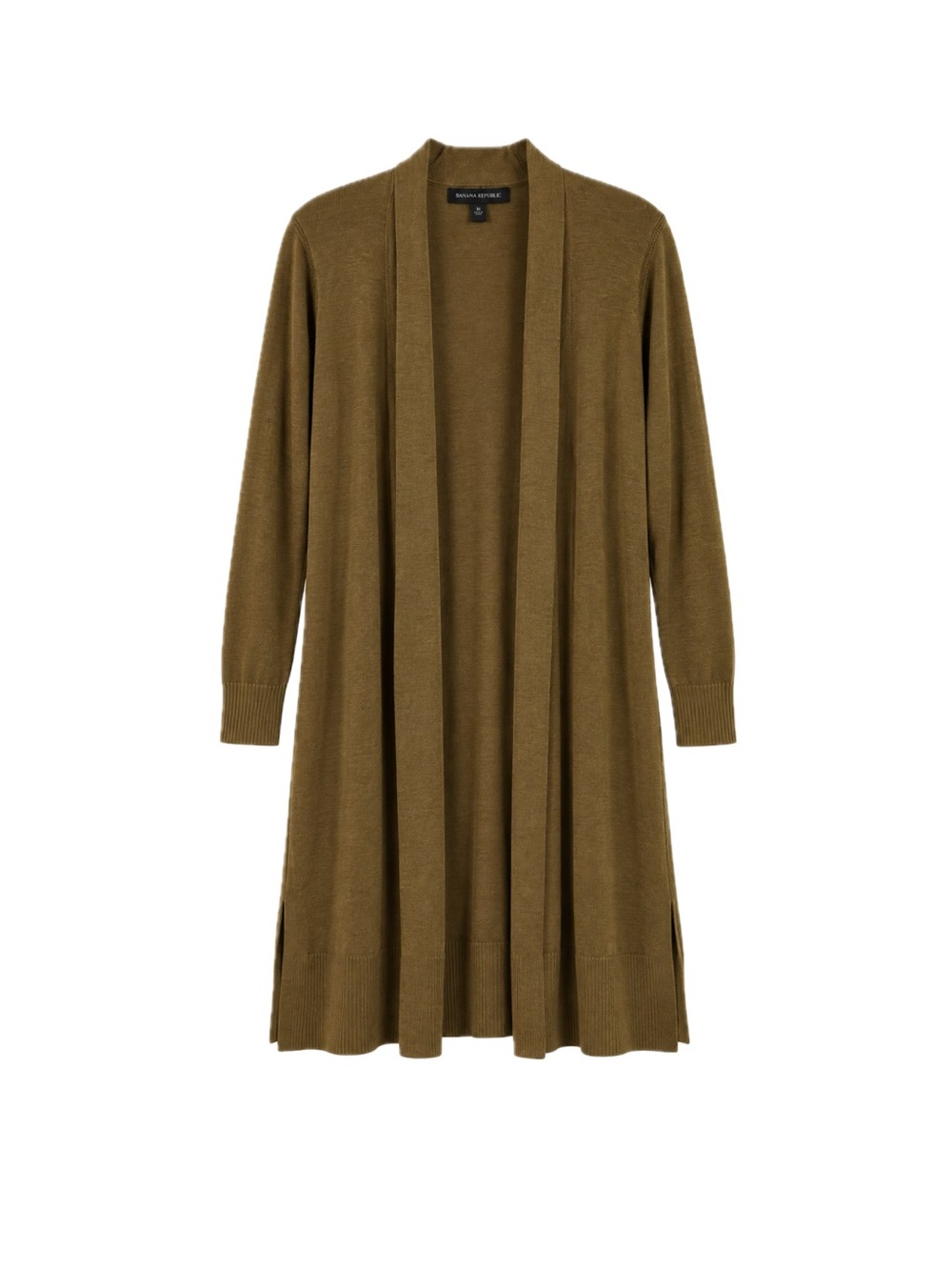Banana Republic Linen-Blend Duster Cardigan – Olive, Size M